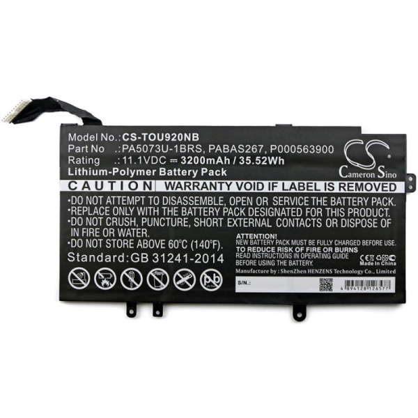 Аккумулятор для Toshiba Satellite U920T (PA5073U-1BRS) 3200mAh