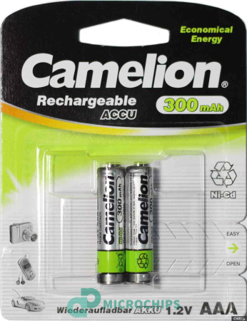 Аккумулятор Camelion ААА (300mAh, 1.2V, NiCd) 2BP Аккумулятор Camelion ААА (300mAh, 1.2V, NiCd) 2BP