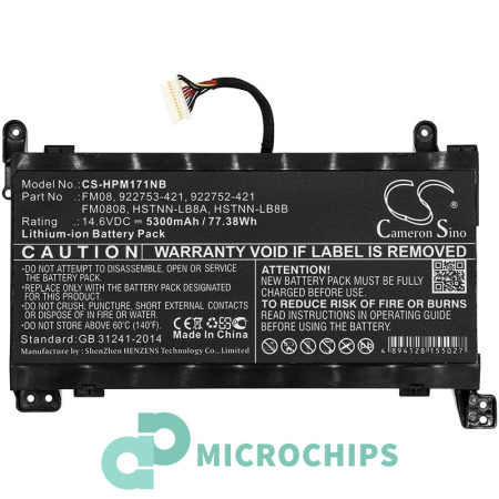 Аккумулятор для HP Omen 17-AN (FM08) 5300mah 12 Pin