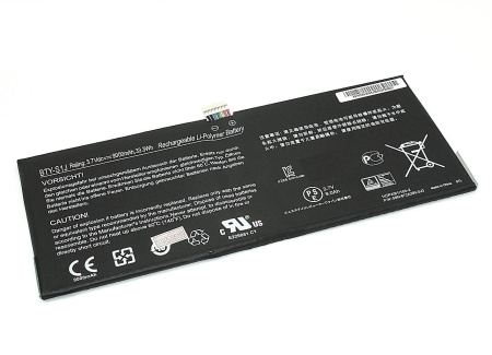 Аккумулятор (батарея) для ноутбука MSI W20 3M-013US (BTY-S1J) 3.7V, 9000mAh, оригинал, черная