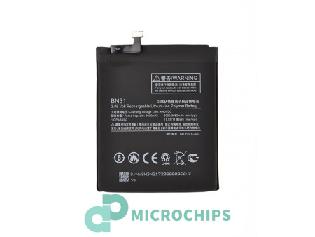 Аккумулятор Vixion BN31 для Xiaomi Redmi Note 5A, Redmi Note 5A Prime, Redmi S2, Mi 5X, Mi A1